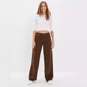 Dark Brown baggy Corduroy from American Eagle! Size 00